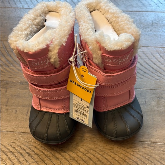 Cat & Jack Other - Cat & Jack Pink and Gray Kids Boots